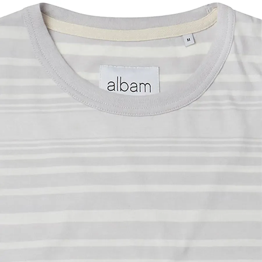 Albam Archive Stripe T-Shirt White / Lilac