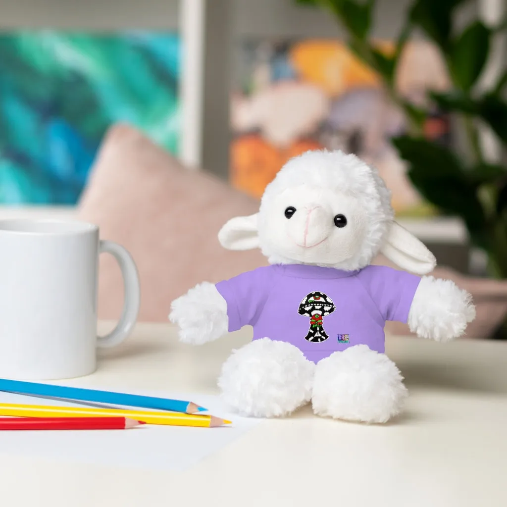 Black and White Skull Shroom Stuffed Animals with Tee