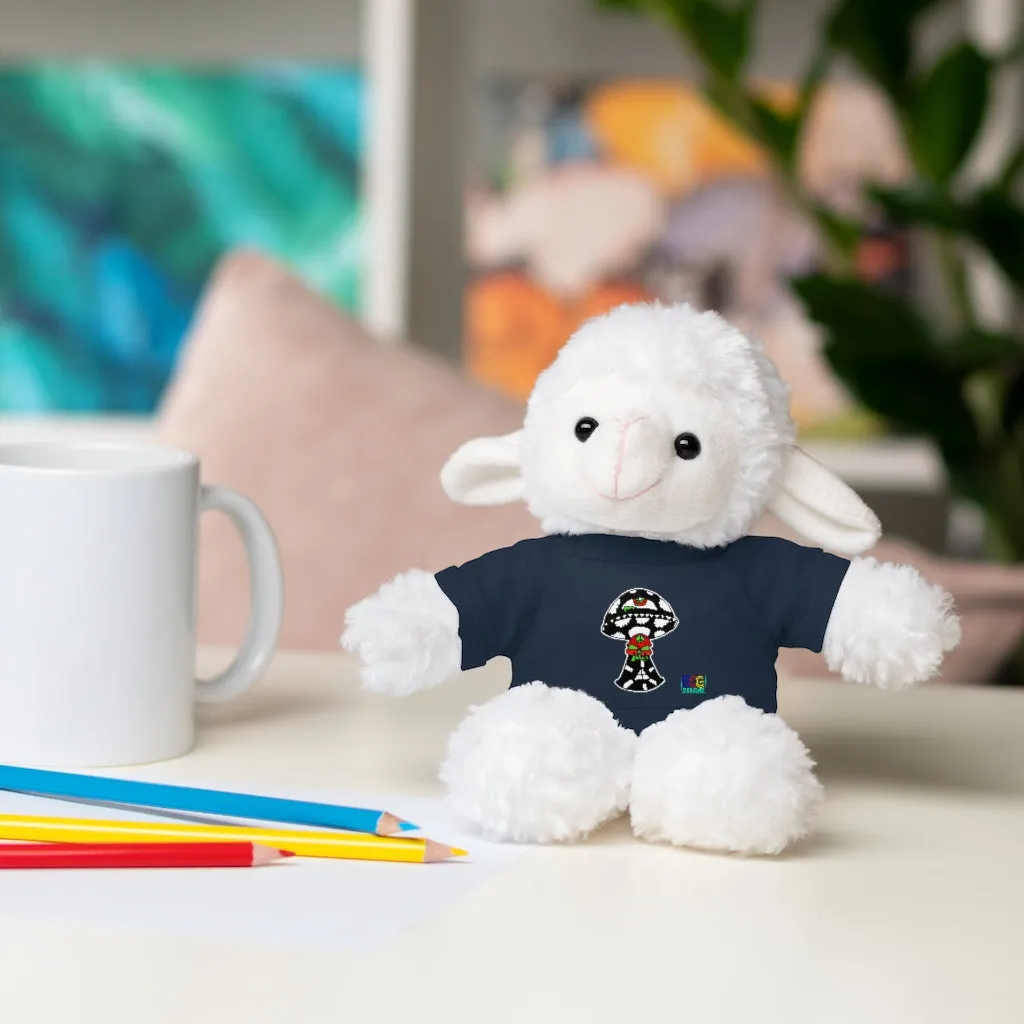 Black and White Skull Shroom Stuffed Animals with Tee