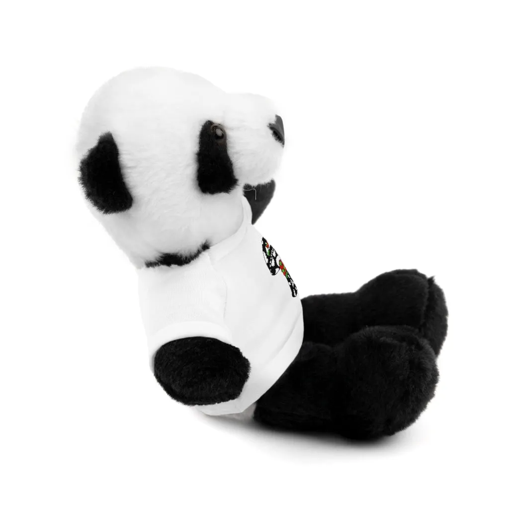 Black and White Skull Shroom Stuffed Animals with Tee