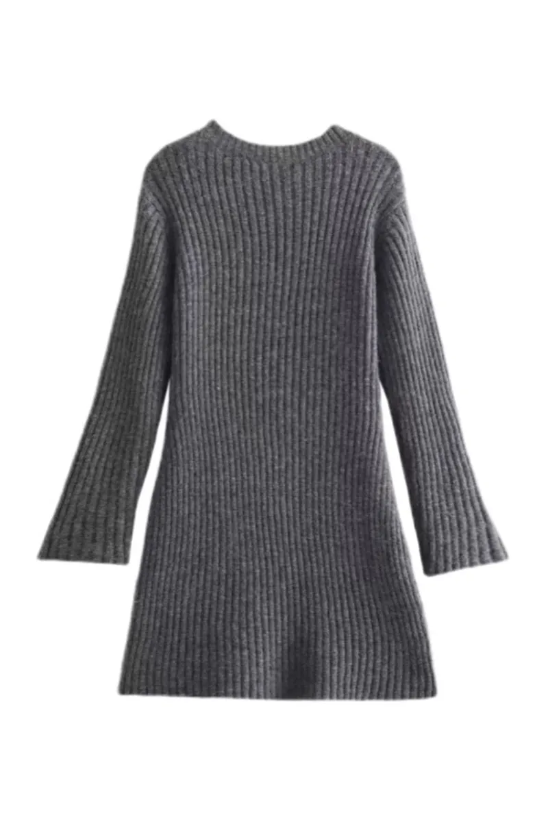 BS3395 Knitted Mini Dress Outerwear