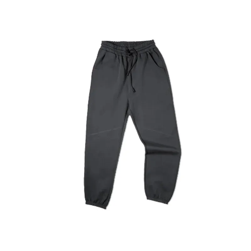 Casual Pants with Elastic Waist - Wrinkle Resistant Straight Leg Sports Pants