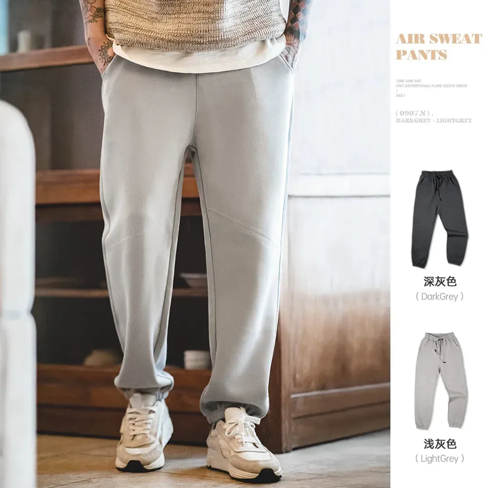 Casual Pants with Elastic Waist - Wrinkle Resistant Straight Leg Sports Pants