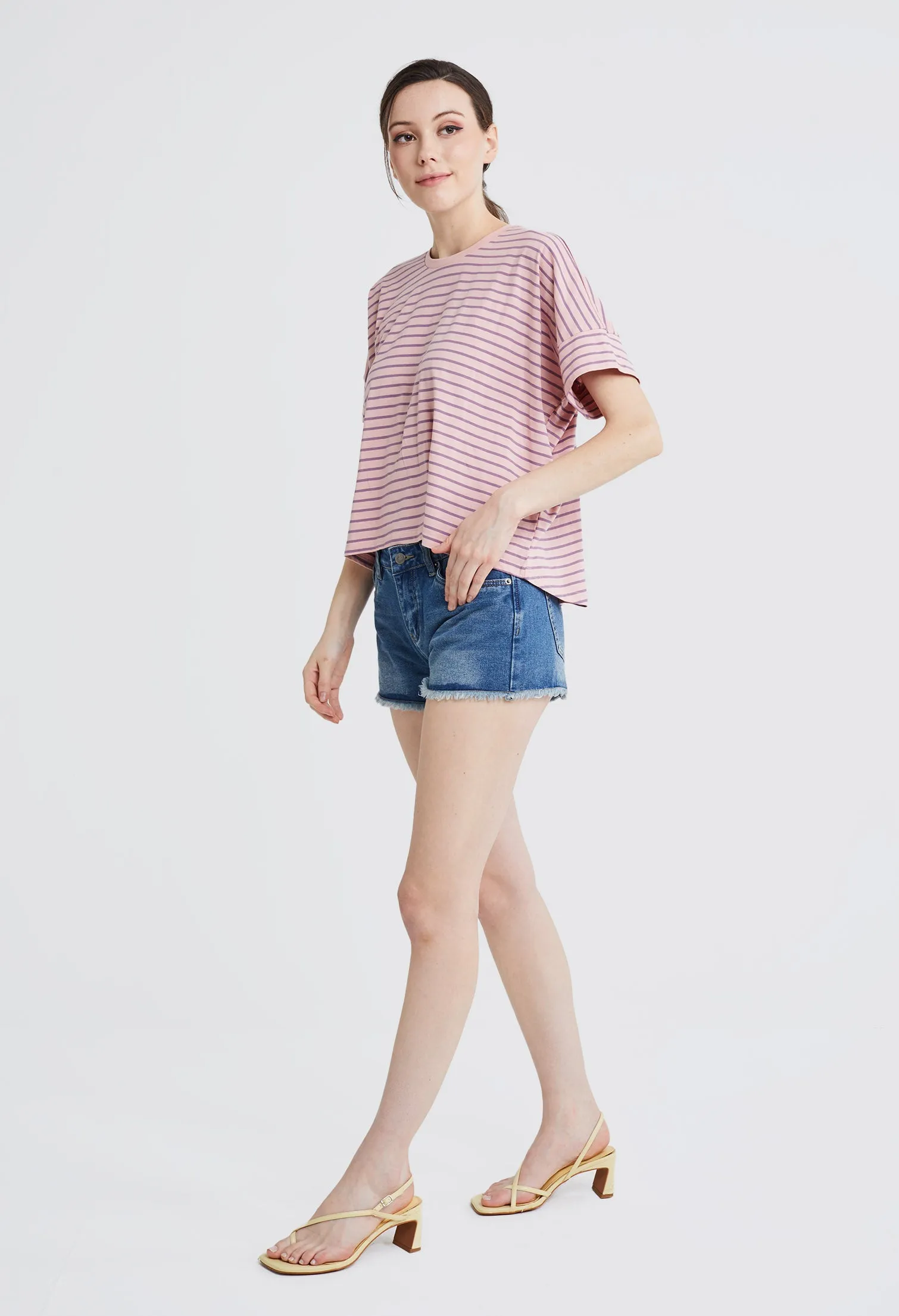 Chalk Striped Boxy Top