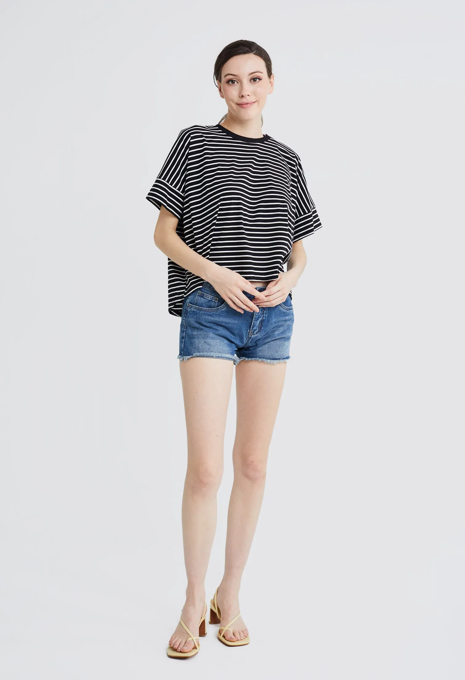 Chalk Striped Boxy Top