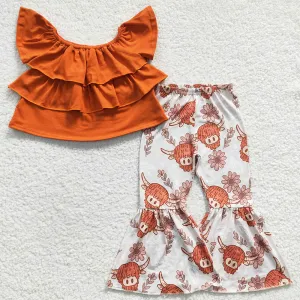 Cow Print Girls Clothing Spring Summer Outfits GSPO0464