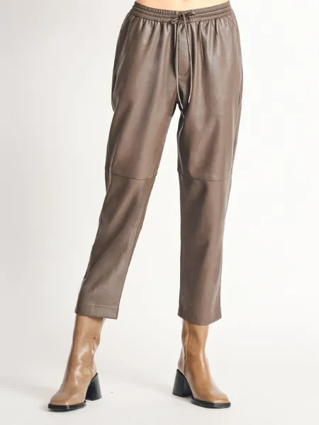 Dex Straight Leg Faux Leather Jogger