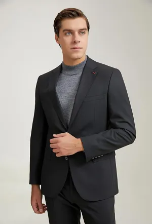 Ds Damat Black Classic Suit -41% Wool