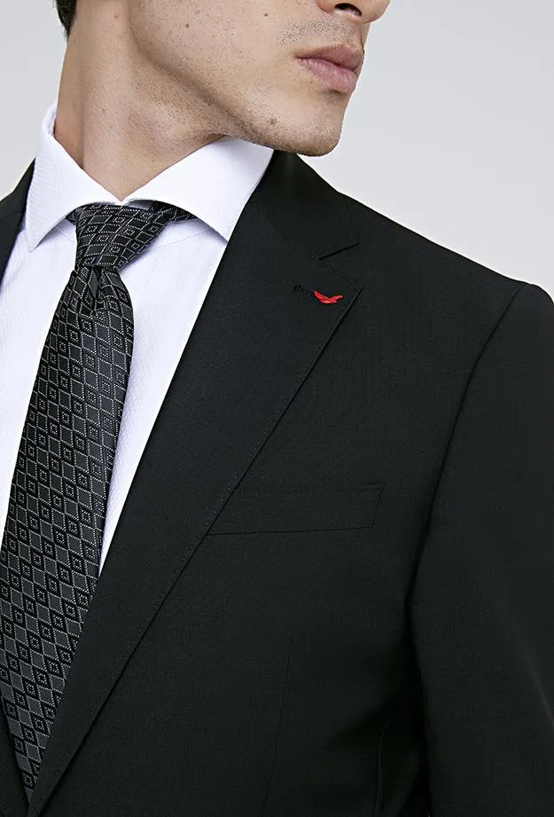 Ds Damat Black Classic Suit -86% Wool