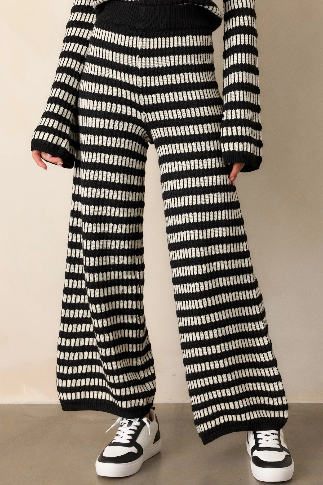 Ether Drift Black & Ivory Stripe Lounge Pants