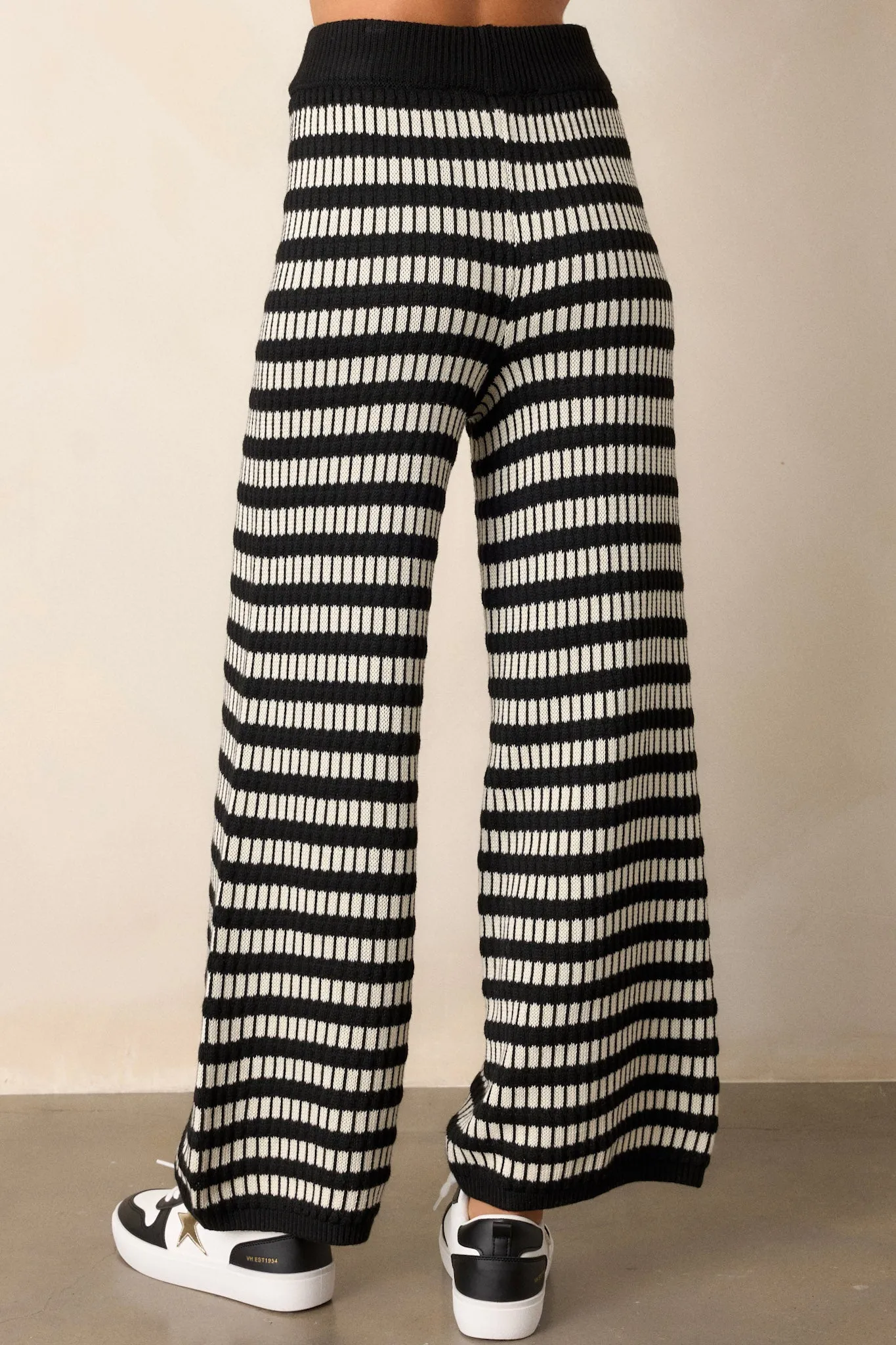 Ether Drift Black & Ivory Stripe Lounge Pants