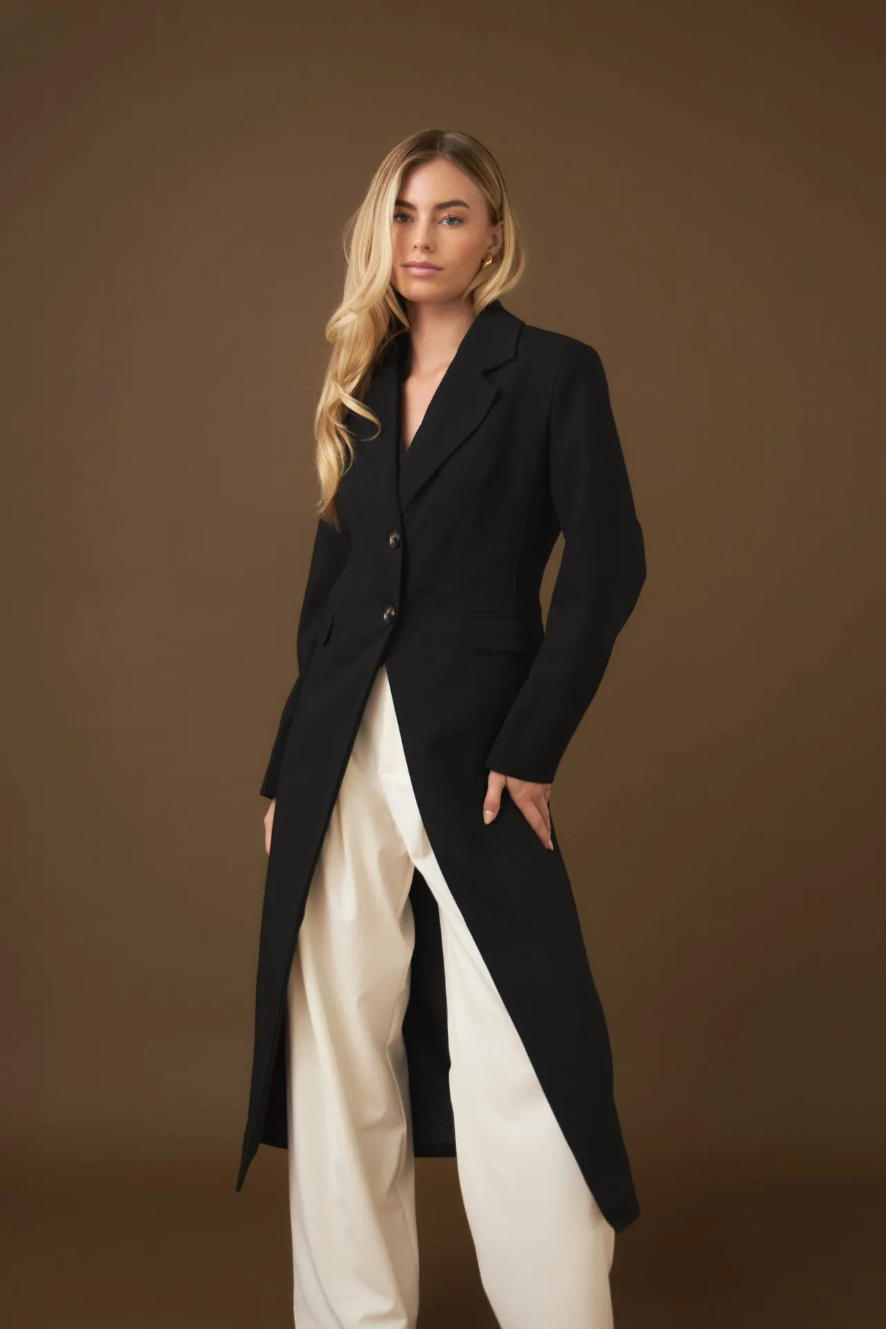 Front Slit Long Jacket