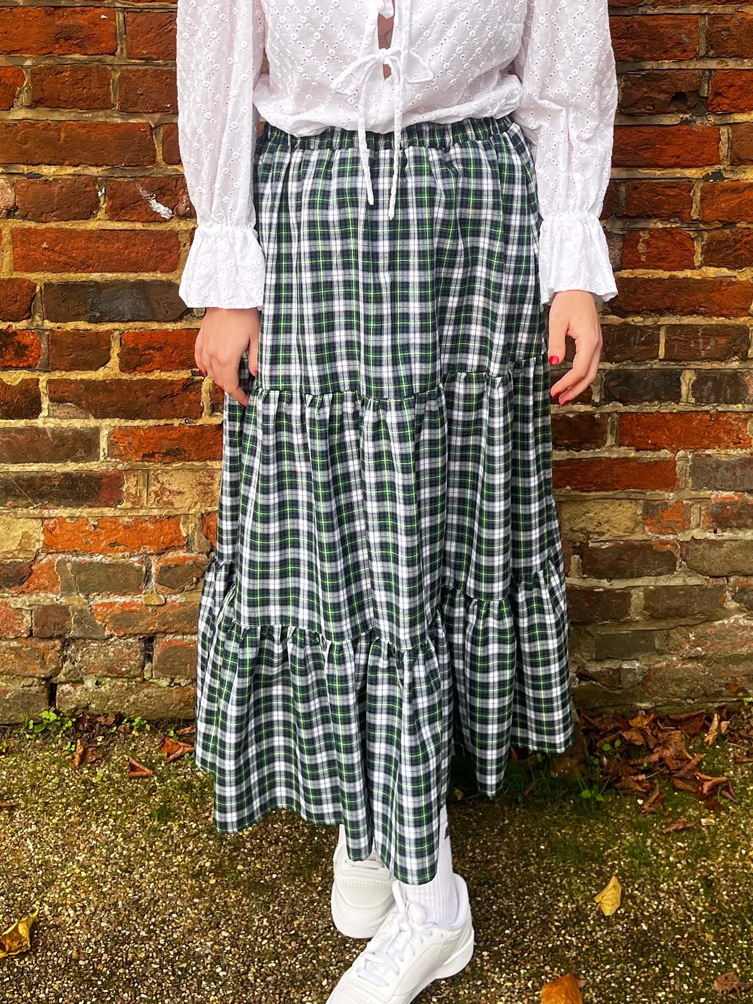 Green Tartan Romana Skirt