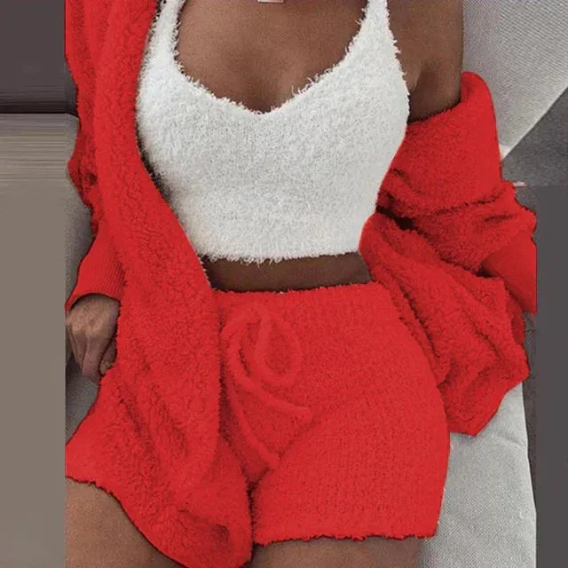 Ivyshape | Abigail Cozy Knitted Pyjama Set