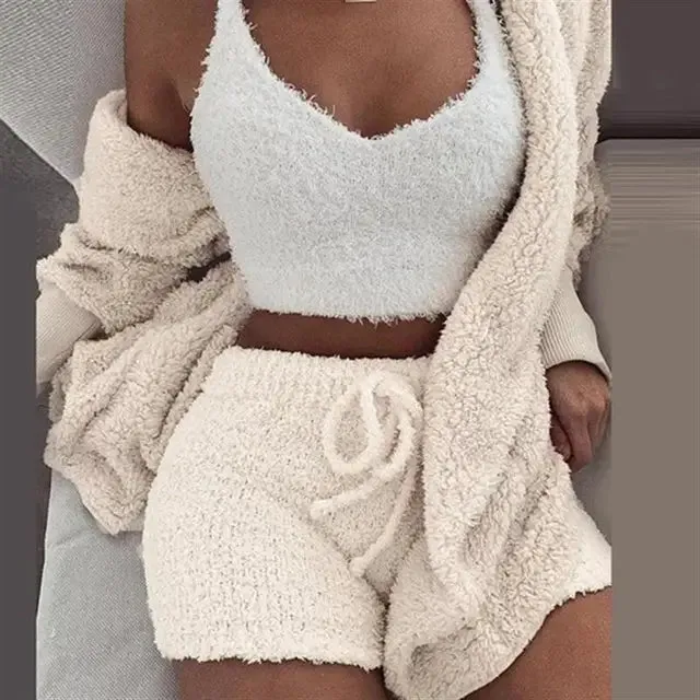 Ivyshape | Abigail Cozy Knitted Pyjama Set