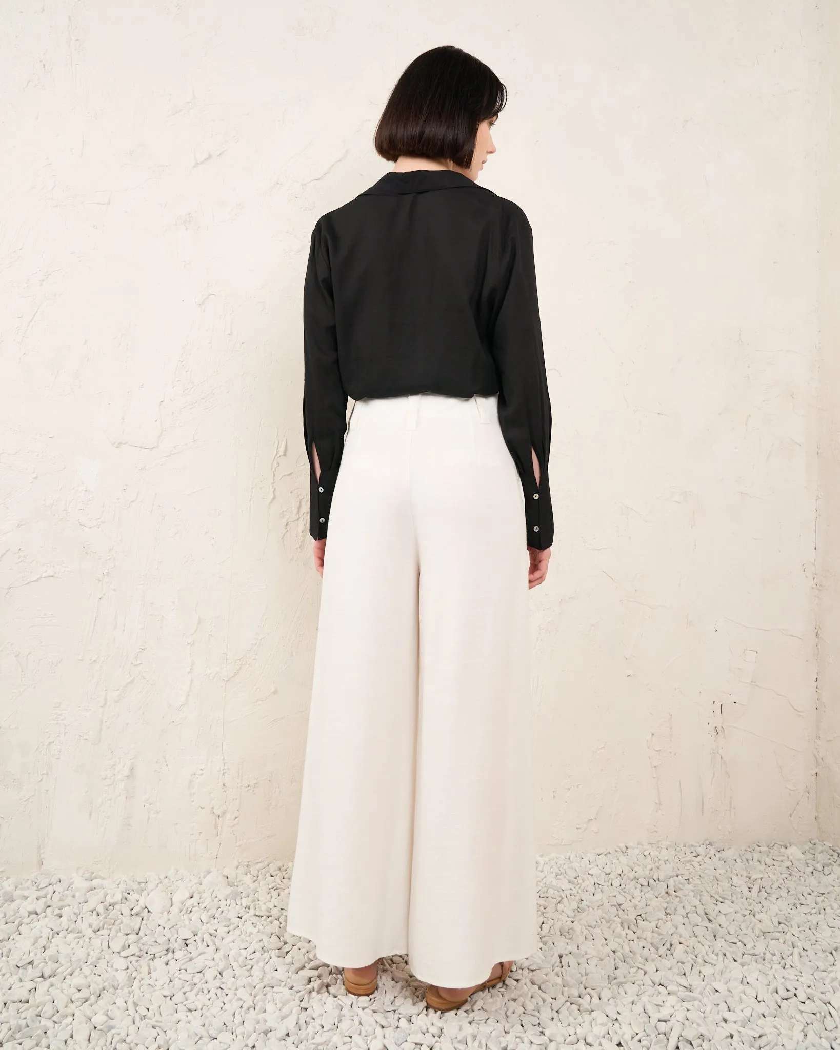 Keira White Wide Leg Pants