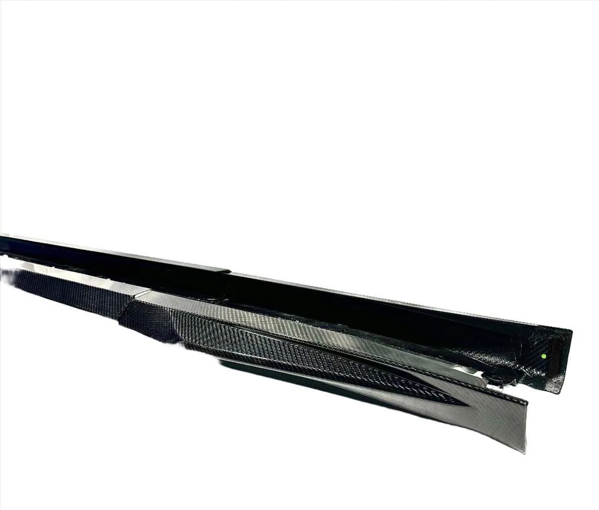 Kies Carbon F97 X3M Dry Carbon Fiber S-Style Side Skirt Extensions