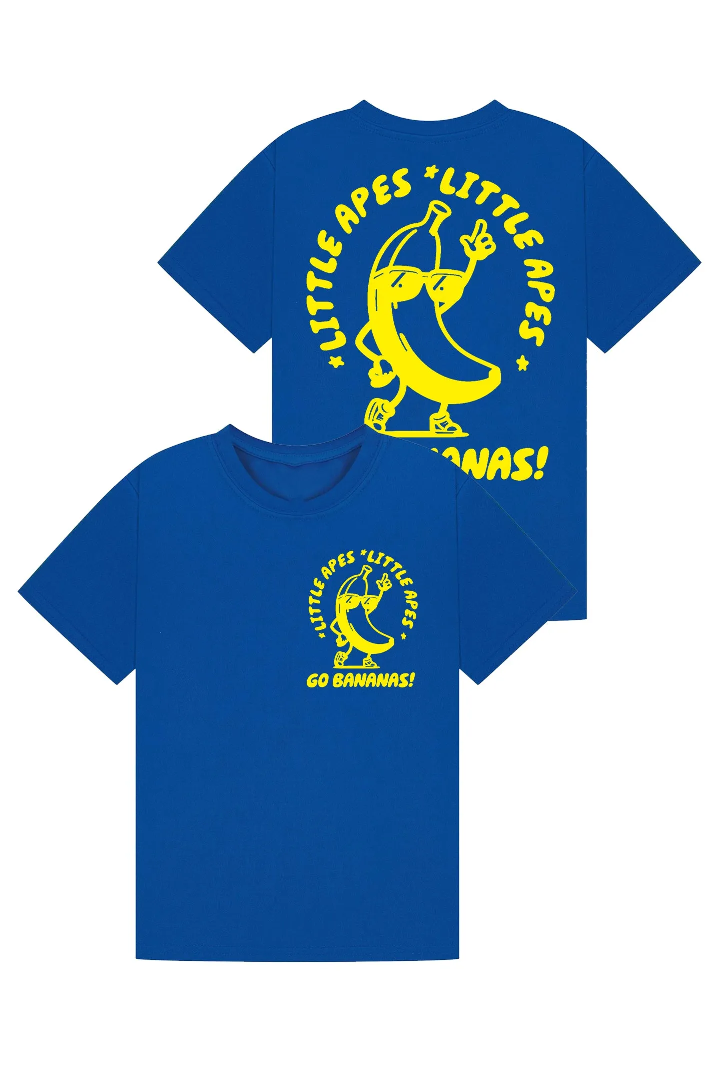 Little Apes Go Bananas!  Tee - Royal Blue