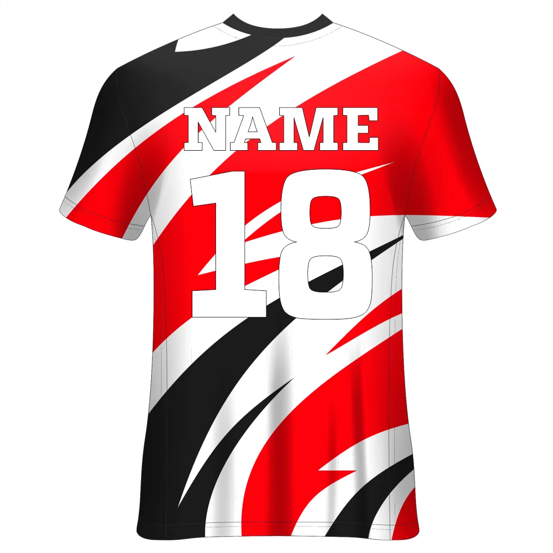 Customized Unisex Sublimation T-Shirt – All-Over Print Sports Jersey with Team Name, Player Name, Number & Logo