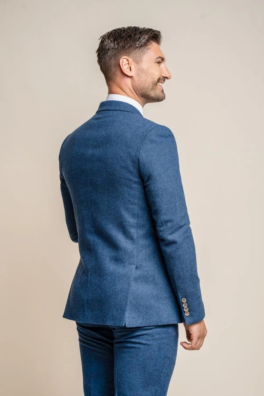 Orson Blue Suit with Marco Scoop Waistcoat