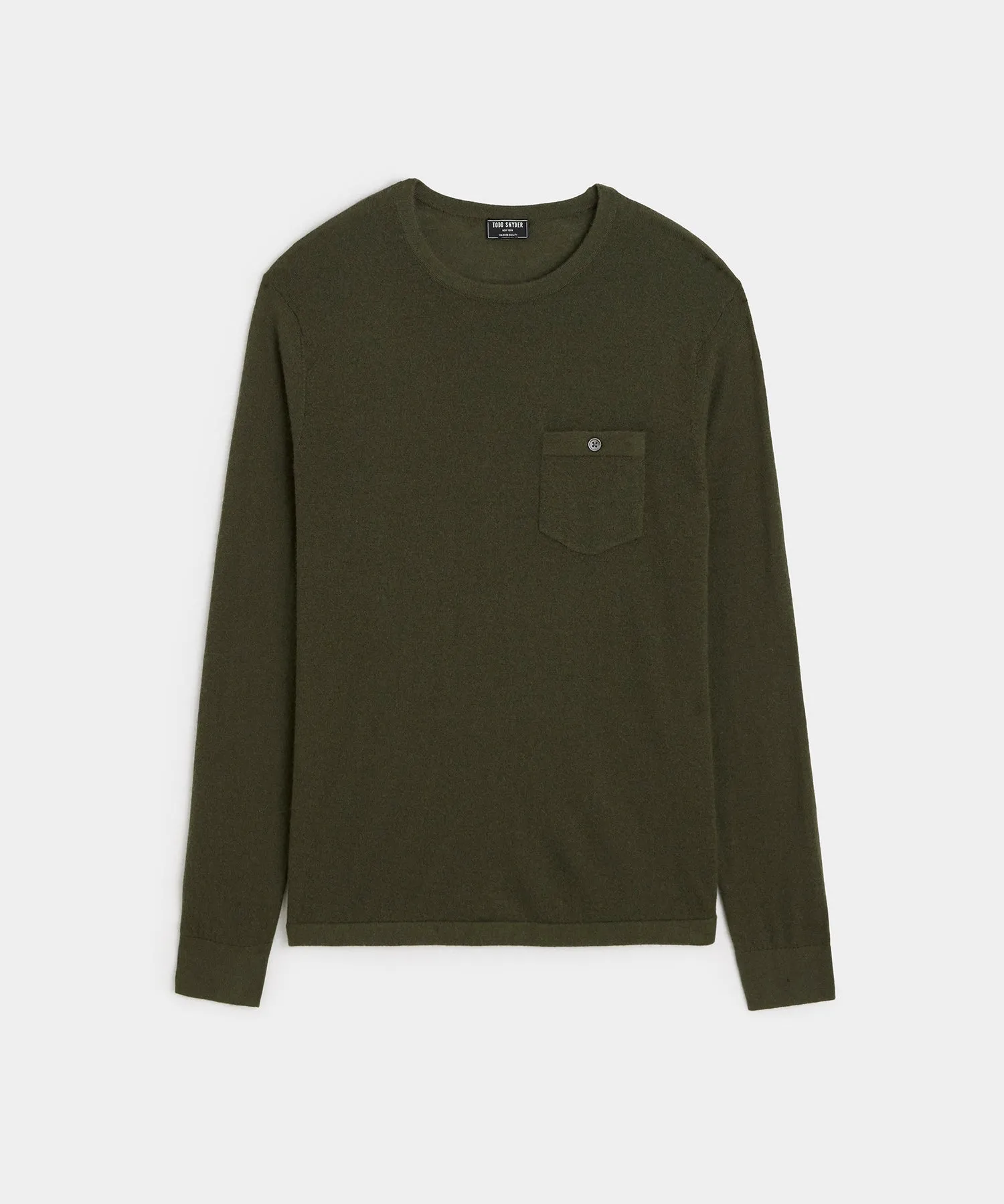 Premium Cashmere Pocket Tee in Snyder Olive