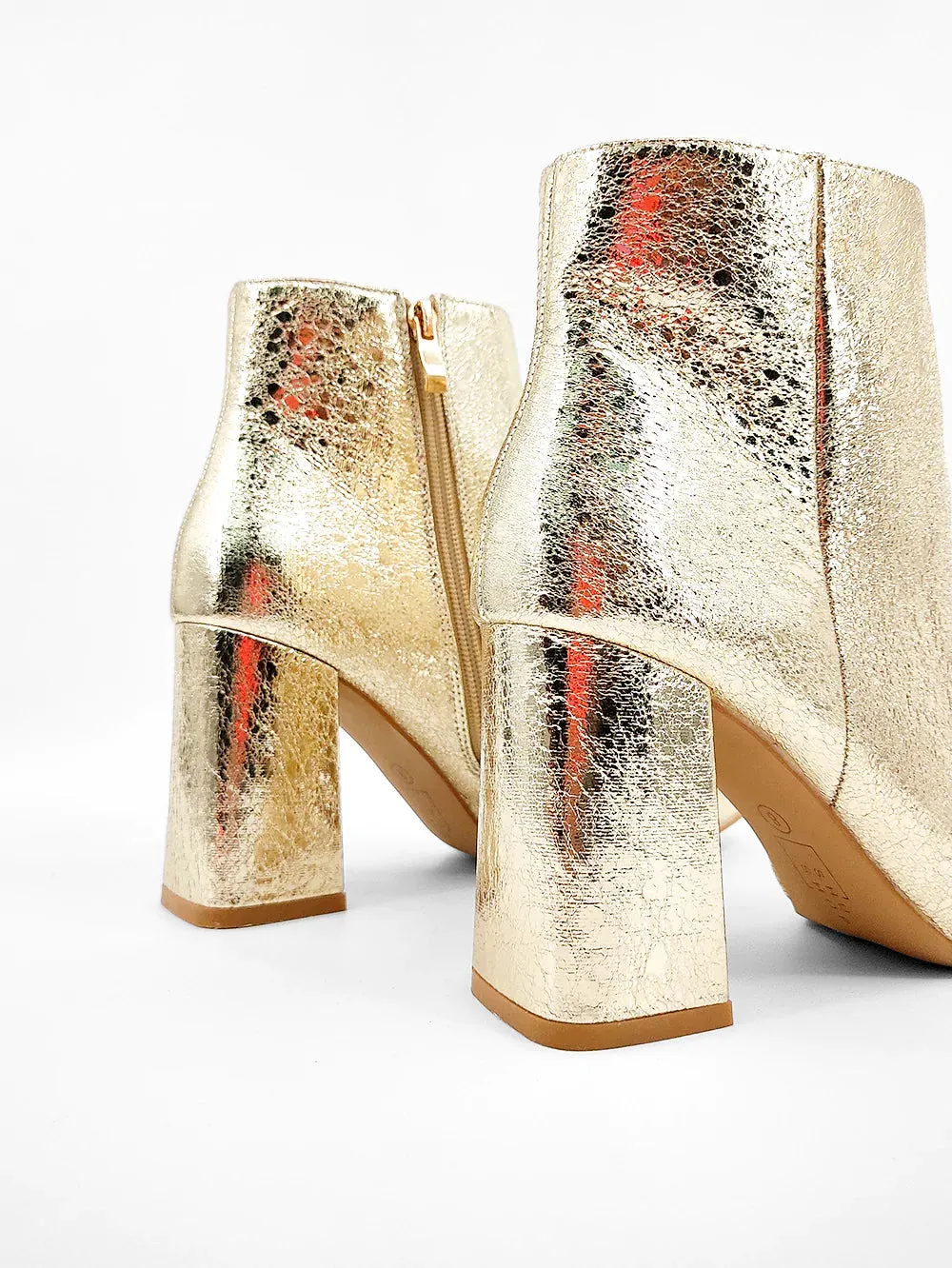 Shu Shop Gold Veronica Bootie