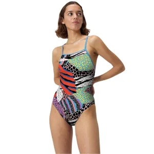 Vibrant Montage Mayhem Speedo Printed Tri-Back Swimming Suit