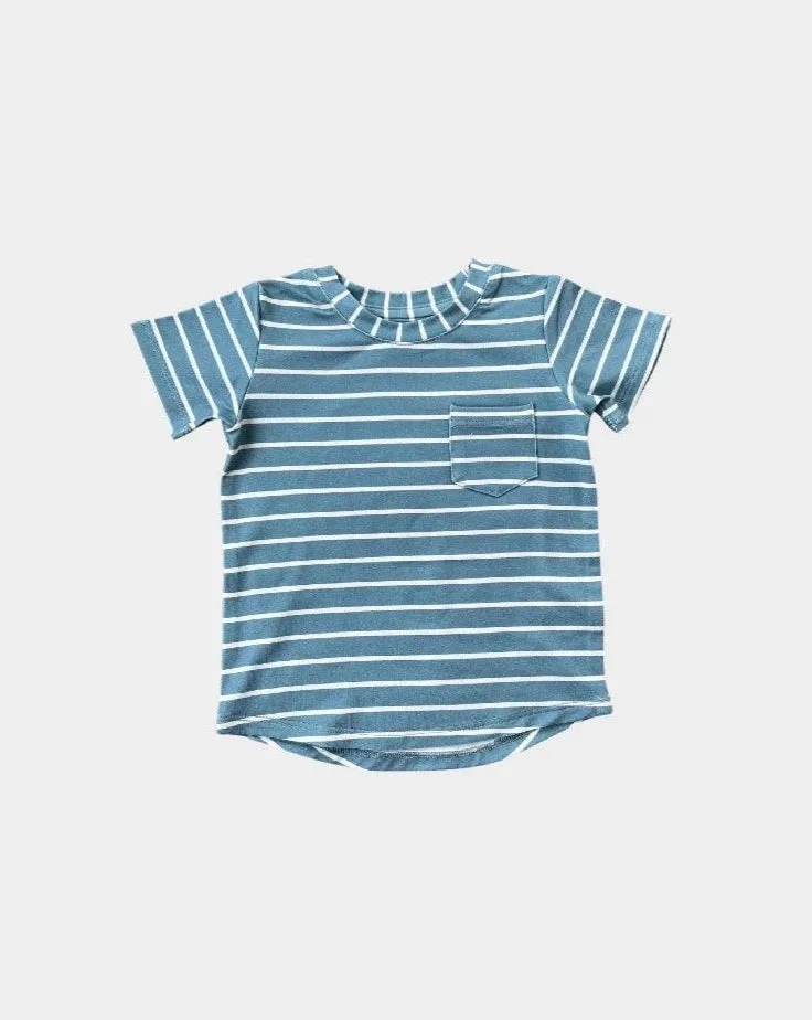 Storm Stripe Bamboo Pocket Tee