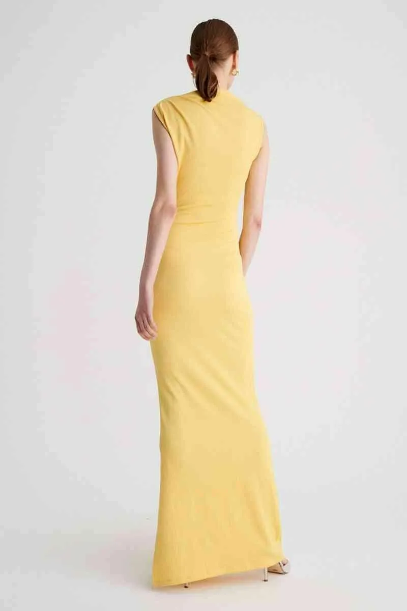 Vega Rouched Front Midi Dress