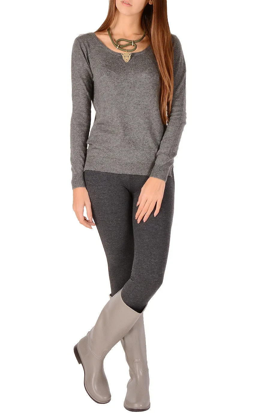 WEST DESERT Grey Studded Sweater